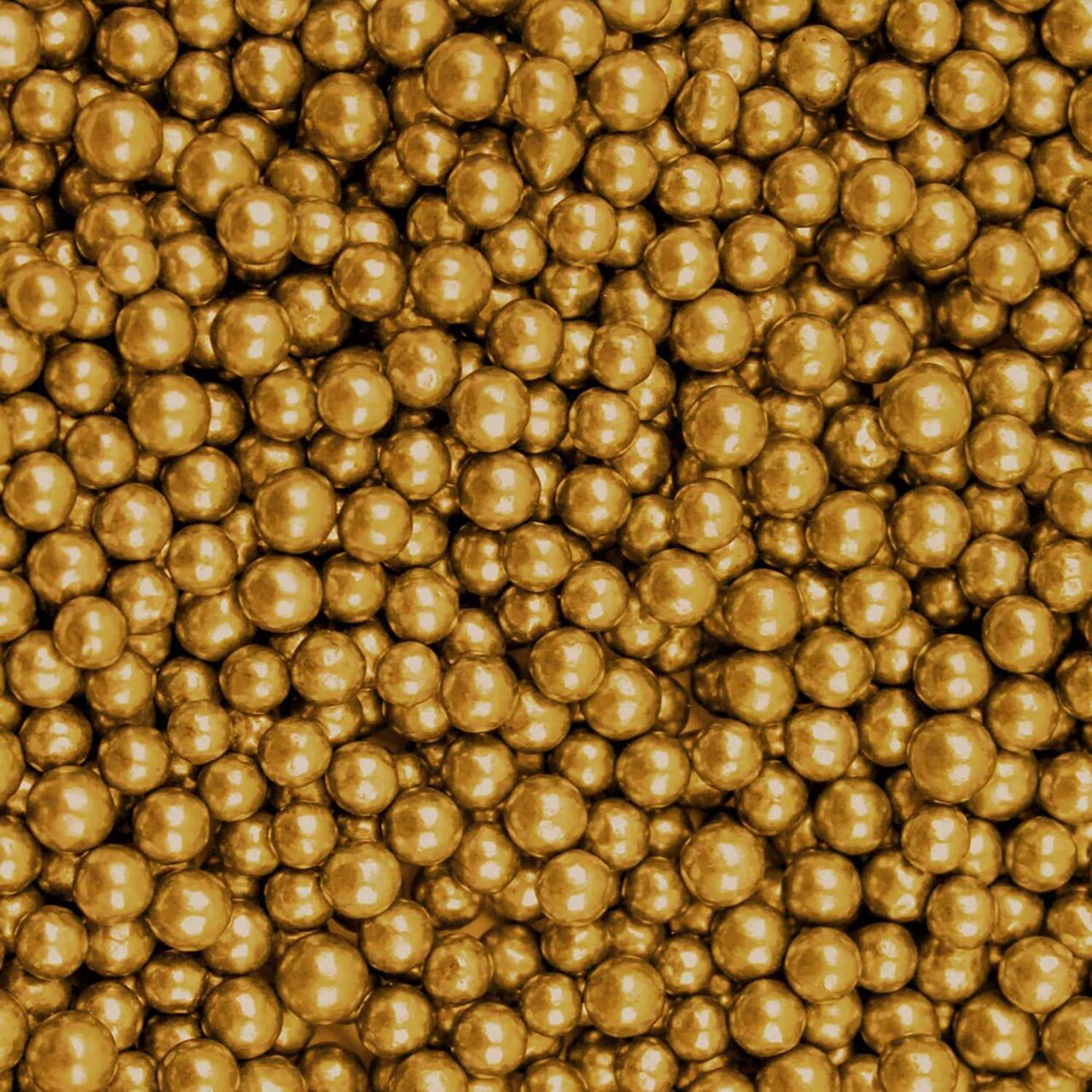 Krazy Sprinkles - Gold Pearl 4mm Beads (1/2 Cup, 1x Jar) for Cakes, Ice Cream & Cookies
